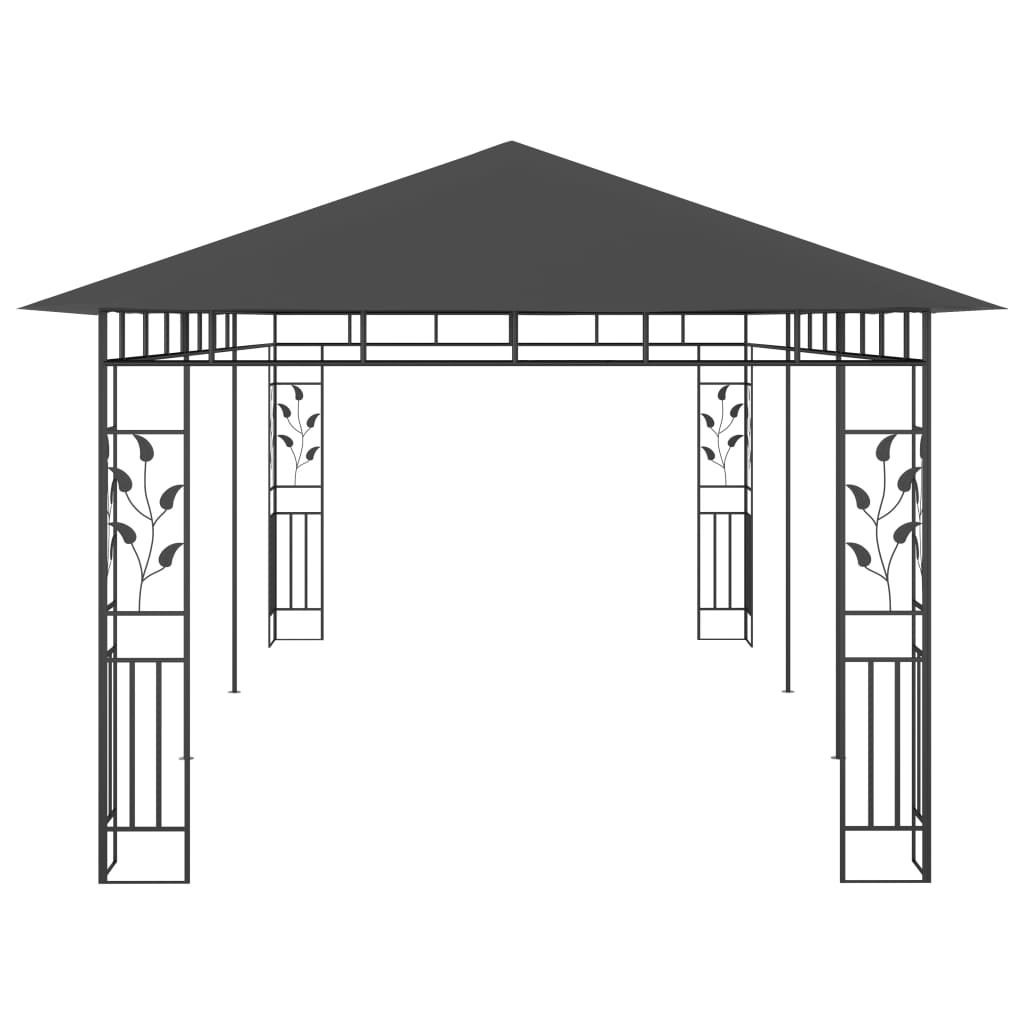 Pavillon mit Moskitonetz 4x3x2,73 m Creme 180 g/m²