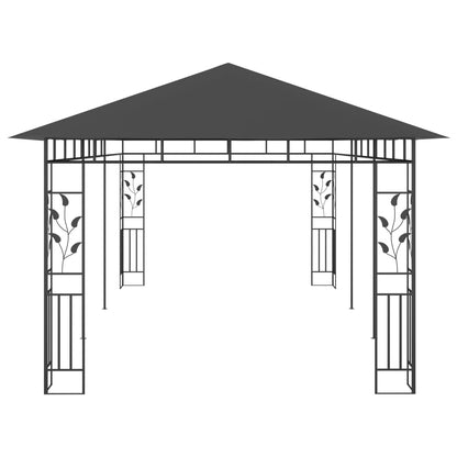 Pavillon mit Moskitonetz 4x3x2,73 m Creme 180 g/m²