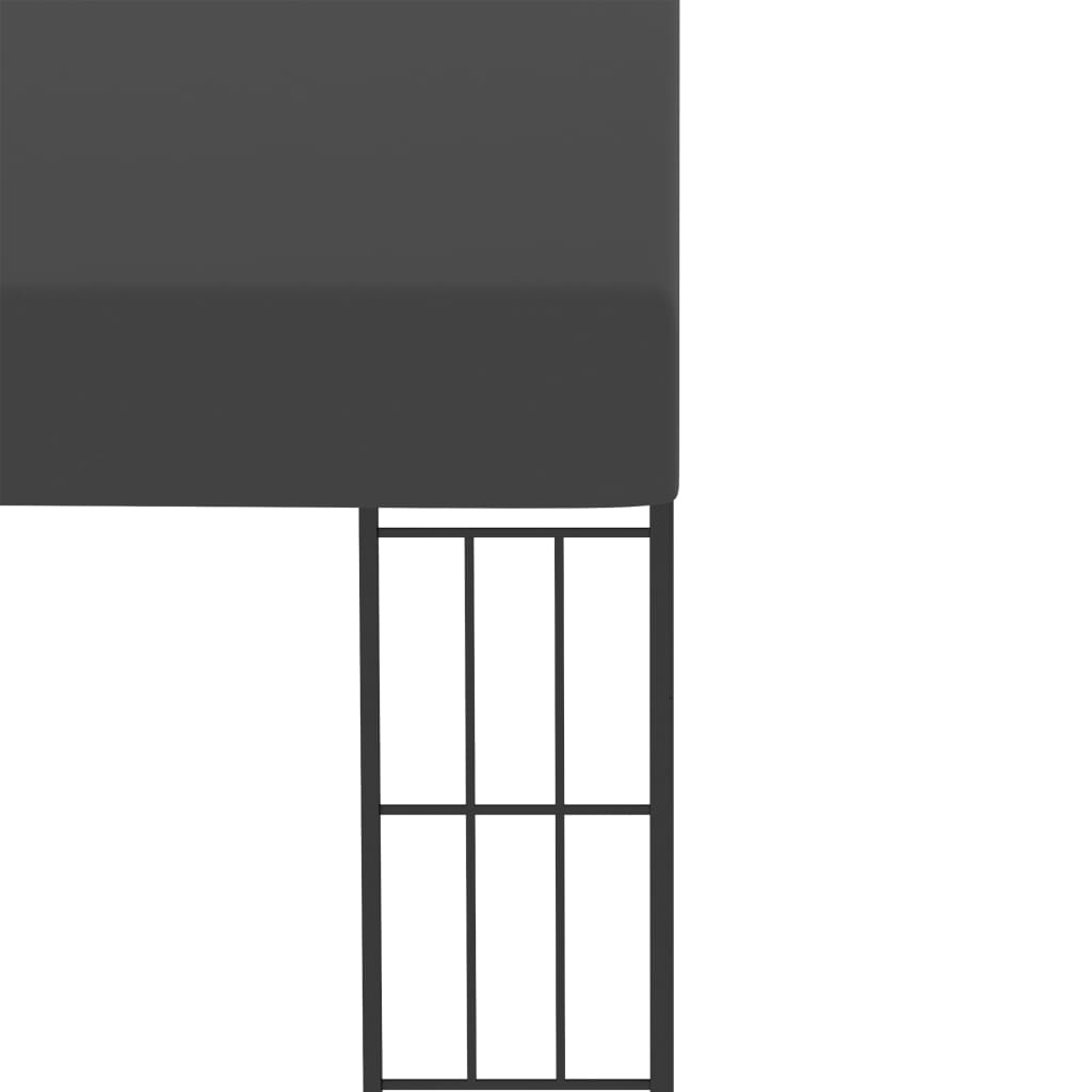 Wand-Pavillon 3x6 m Anthrazit Stoff