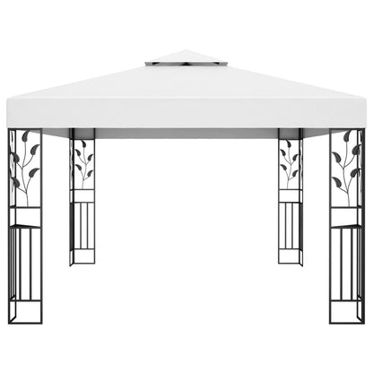 Pavillon mit Doppeldach 3x4 m Weiß