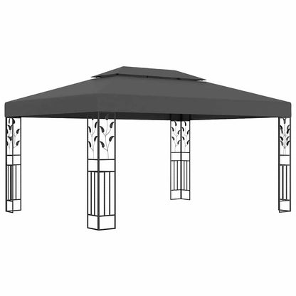 Pavillon mit Doppeldach 3x4 m Weiß
