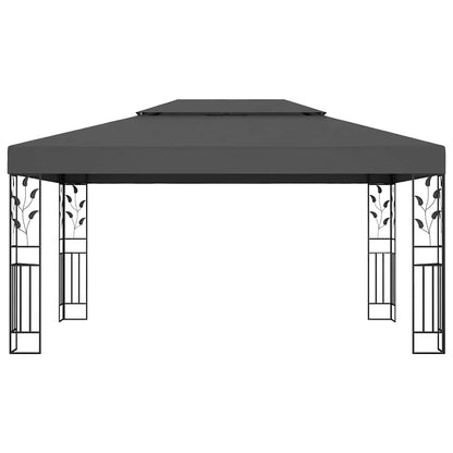 Pavillon mit Doppeldach 3x4 m Weiß