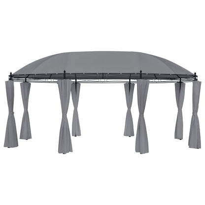 Pavillon mit Vorhängen 520x349x255 cm Taupe 180 g/m²