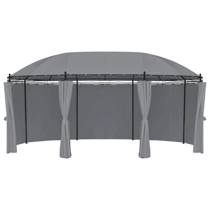 Pavillon mit Vorhängen 520x349x255 cm Taupe 180 g/m²