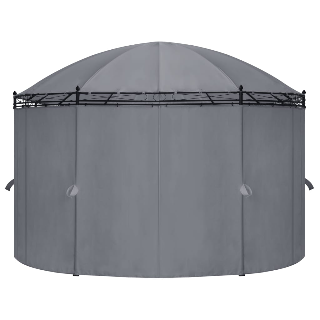 Pavillon mit Vorhängen 520x349x255 cm Taupe 180 g/m²