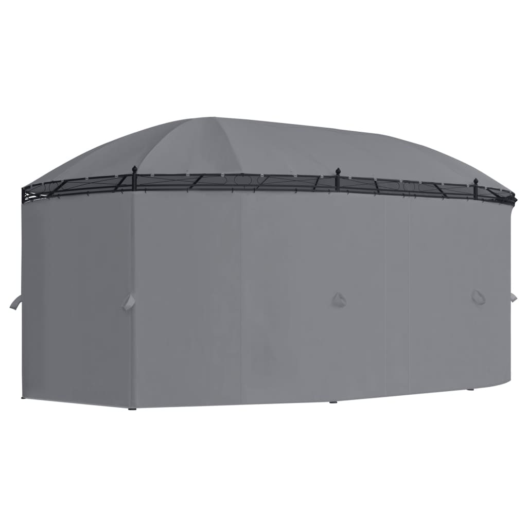Pavillon mit Vorhängen 520x349x255 cm Taupe 180 g/m²