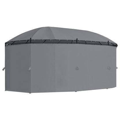 Pavillon mit Vorhängen 520x349x255 cm Taupe 180 g/m²