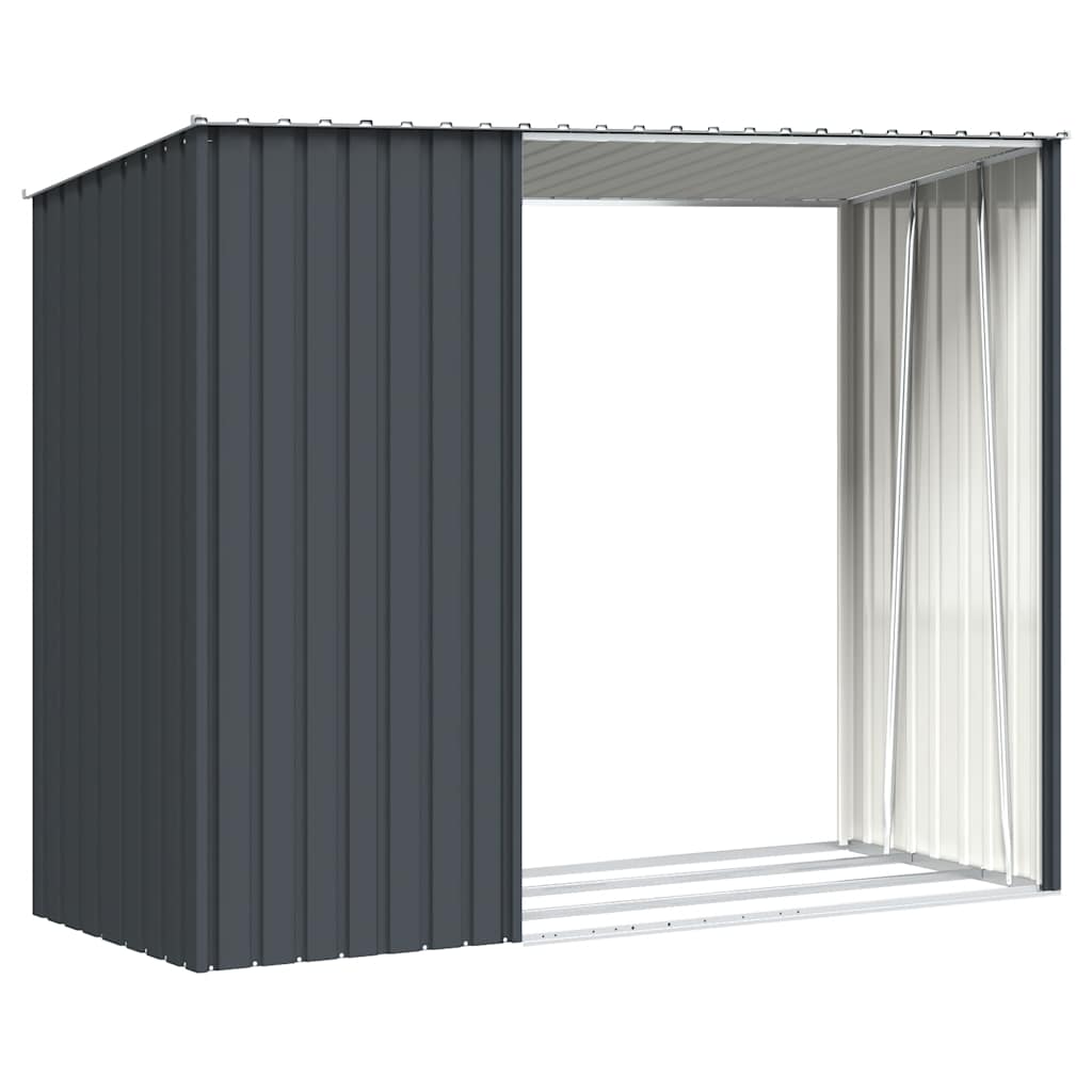 Garten Brennholzlager Anthrazit 245x98x159 cm Verzinkter Stahl