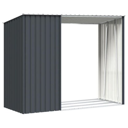 Garten Brennholzlager Anthrazit 245x98x159 cm Verzinkter Stahl