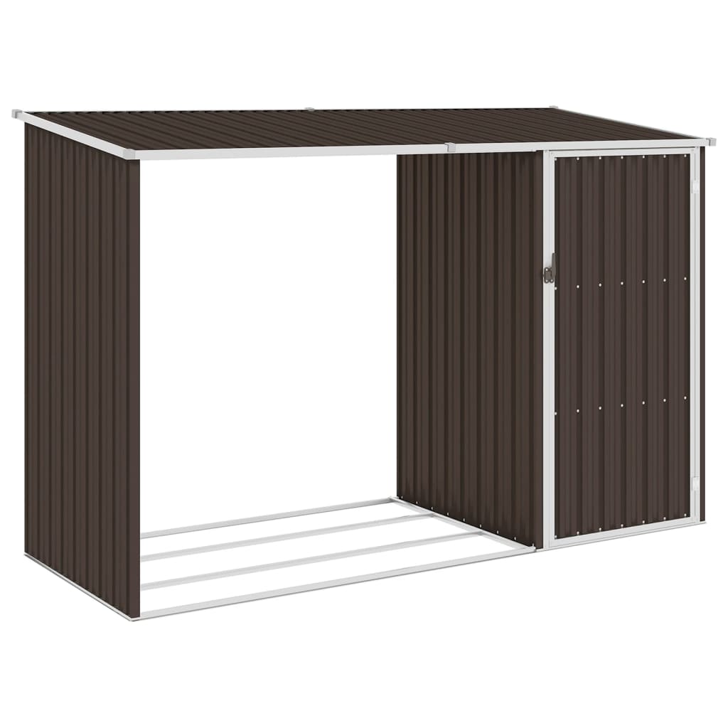 Garten Brennholzlager 245X98X159 Cm Verzinkter Stahl