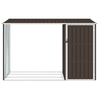 Garten Brennholzlager 245X98X159 Cm Verzinkter Stahl