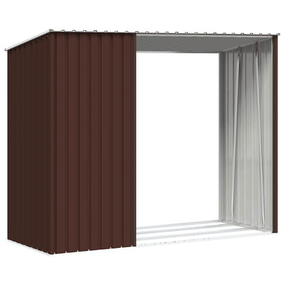 Garten Brennholzlager 245X98X159 Cm Verzinkter Stahl