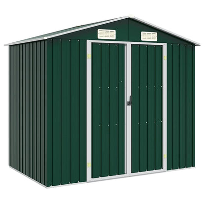 Gerätehaus Braun 205x129x183 cm Verzinkter Stahl