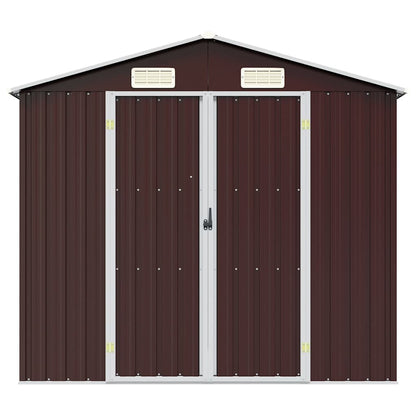 Gerätehaus Braun 205x129x183 cm Verzinkter Stahl