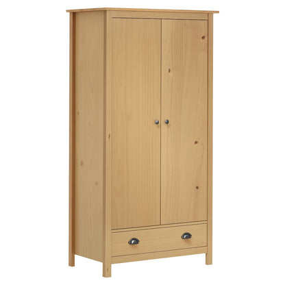 Kleiderschrank mit 2 Türen Hill Weiß 89x50x170 cm Kiefernholz