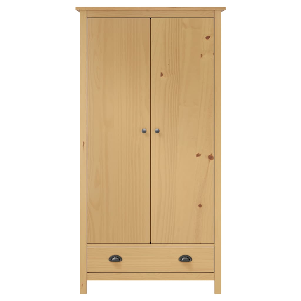 Kleiderschrank mit 2 Türen Hill Weiß 89x50x170 cm Kiefernholz