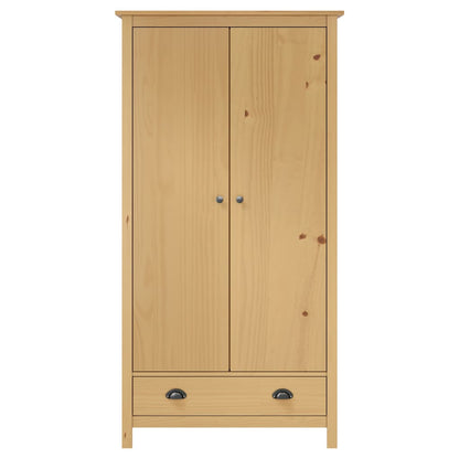 Kleiderschrank mit 2 Türen Hill Weiß 89x50x170 cm Kiefernholz