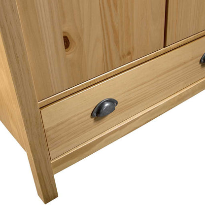 Kleiderschrank mit 2 Türen Hill Weiß 89x50x170 cm Kiefernholz