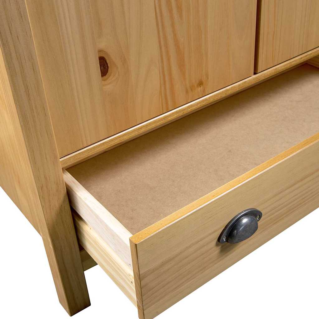 Kleiderschrank mit 2 Türen Hill Weiß 89x50x170 cm Kiefernholz