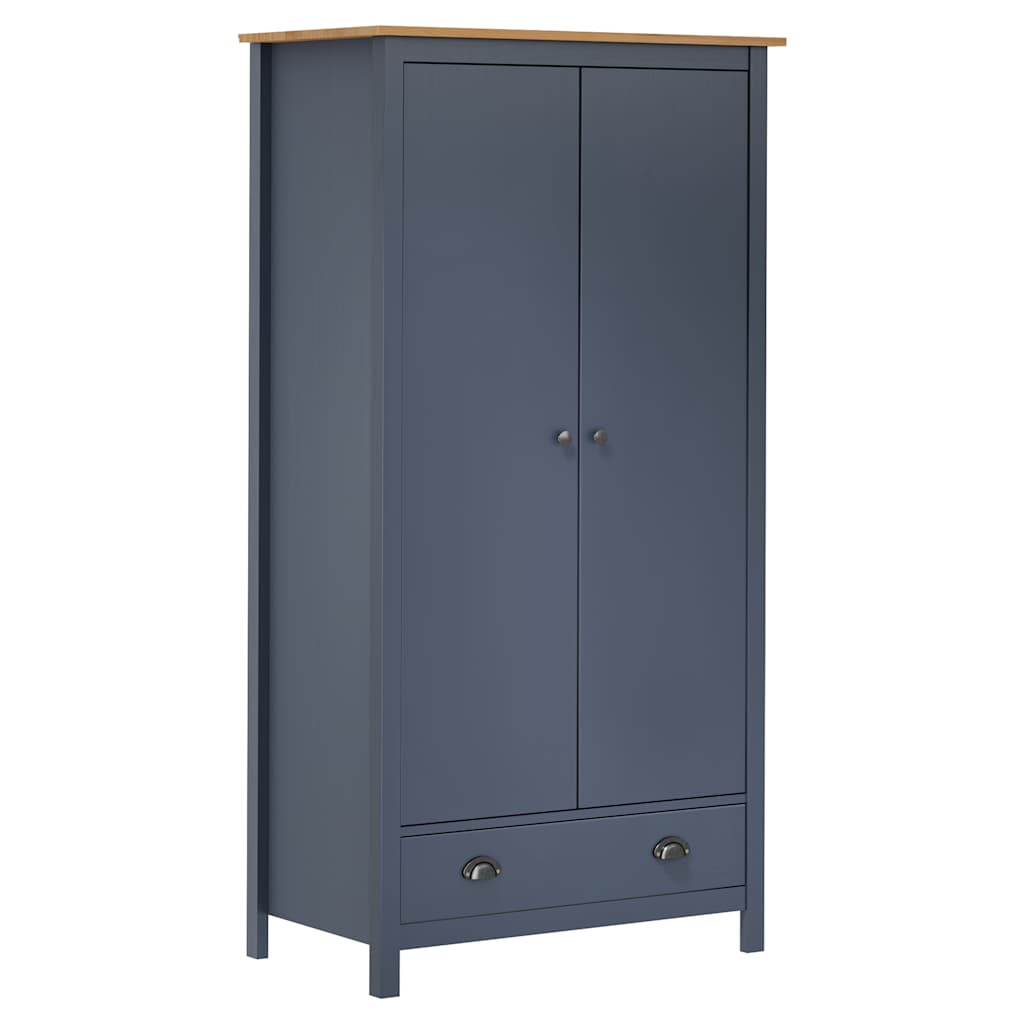 Kleiderschrank mit 2 Türen Hill Weiß 89x50x170 cm Kiefernholz