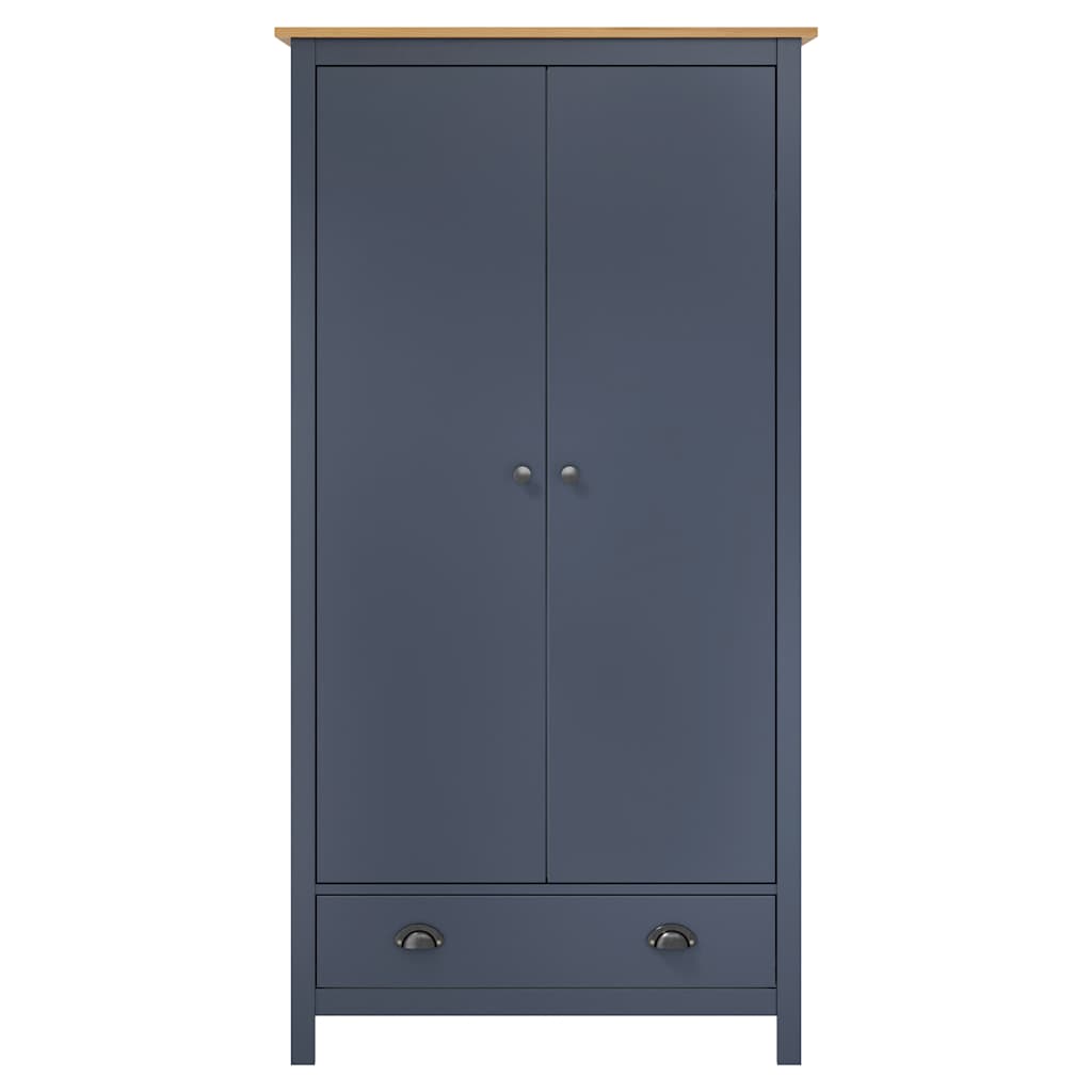 Kleiderschrank mit 2 Türen Hill Weiß 89x50x170 cm Kiefernholz
