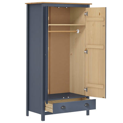Kleiderschrank mit 2 Türen Hill Weiß 89x50x170 cm Kiefernholz