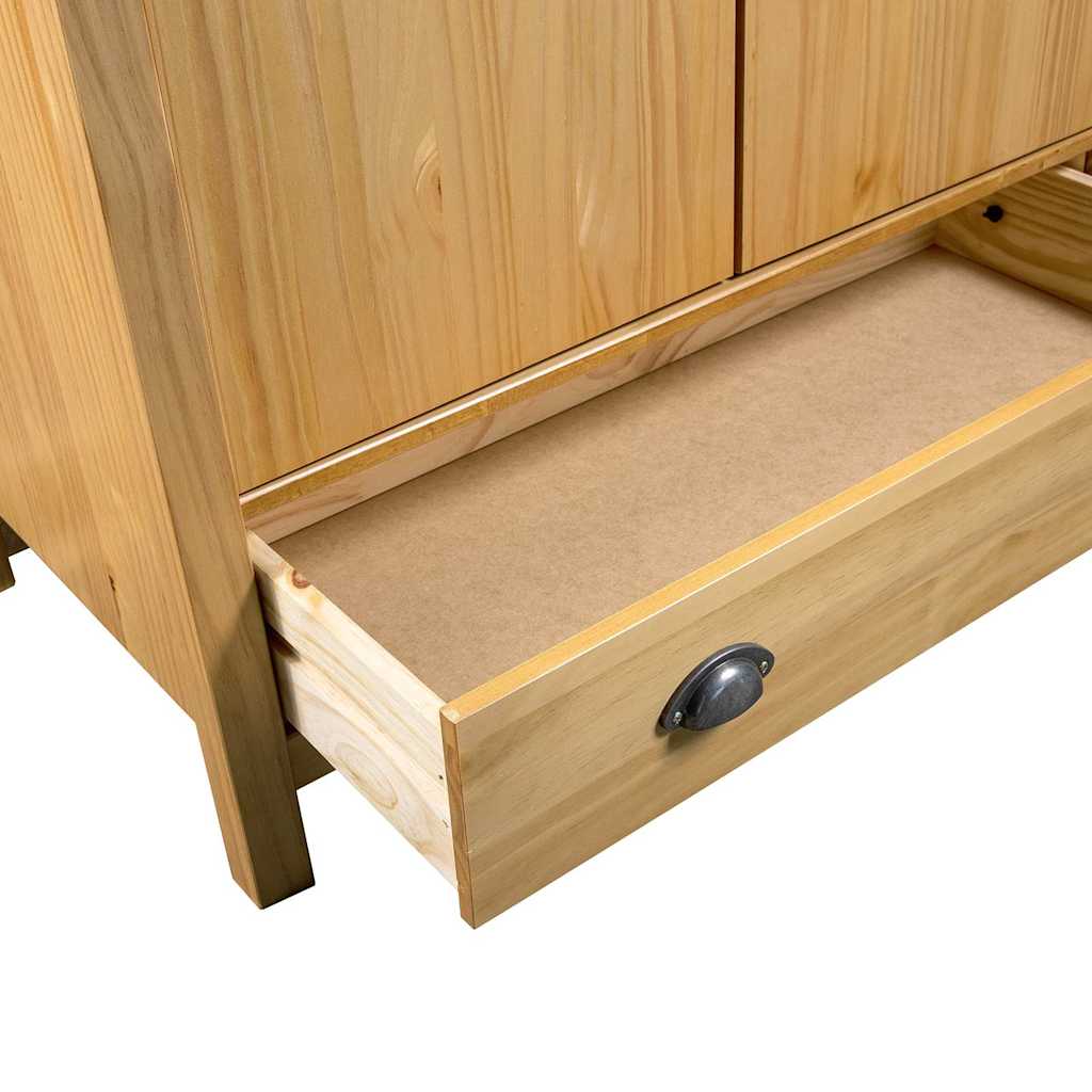 Kleiderschrank mit 3 Türen Hill Weiß 127x50x170 cm Kiefernholz