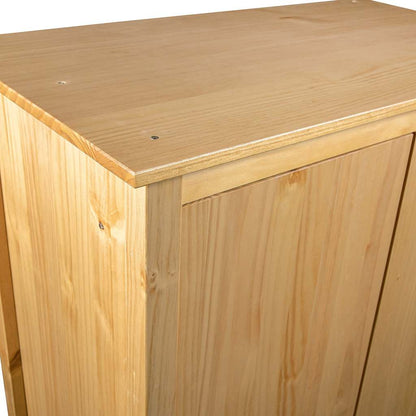 Kleiderschrank mit 3 Türen Hill Weiß 127x50x170 cm Kiefernholz