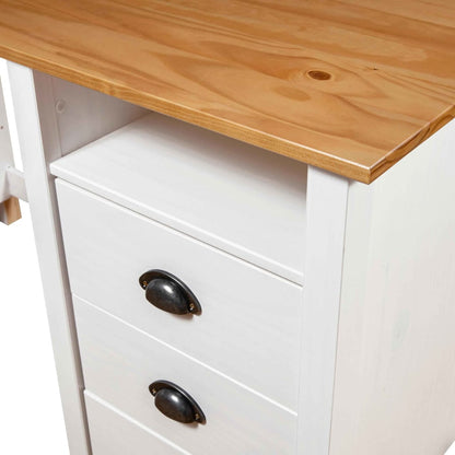Schreibtisch Hill Mit 3 Schubladen 120X50X74 Cm Kiefernholz
