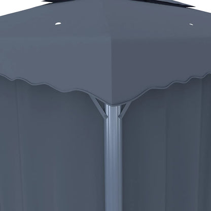 Pavillon mit Vorhang 4x3 m Cremeweiß Aluminium