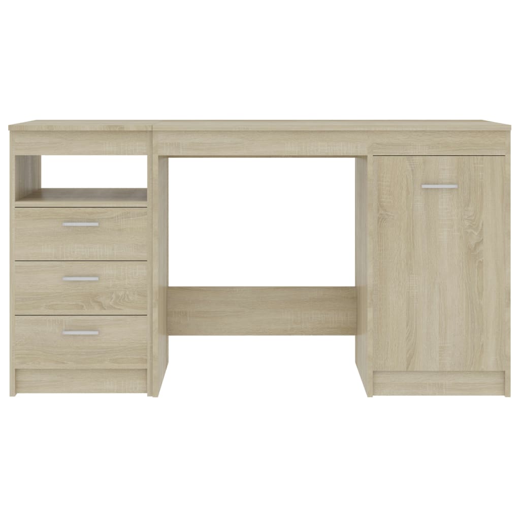 Schreibtisch Weiß 140x50x76 cm Holzwerkstoff