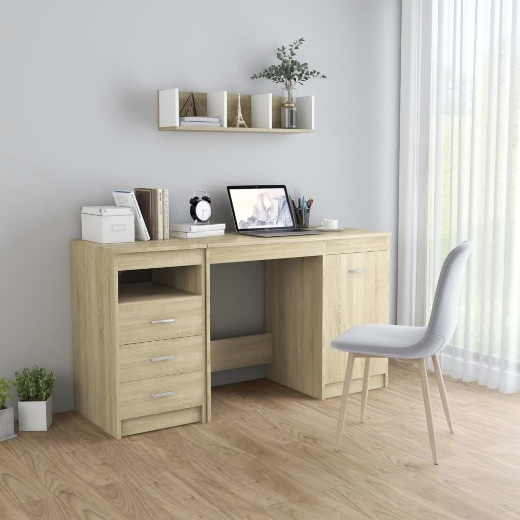 Schreibtisch Weiß 140x50x76 cm Holzwerkstoff
