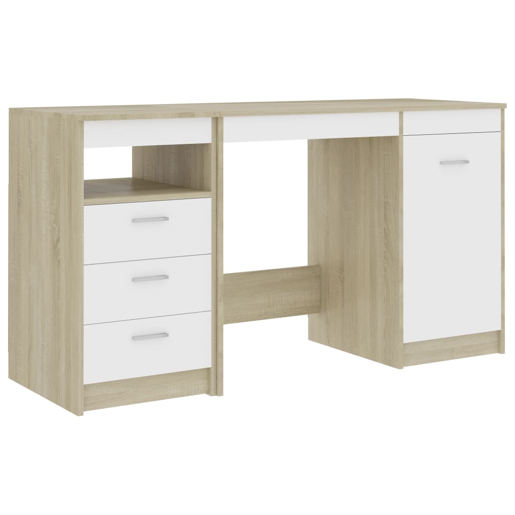 Schreibtisch Weiß 140x50x76 cm Holzwerkstoff