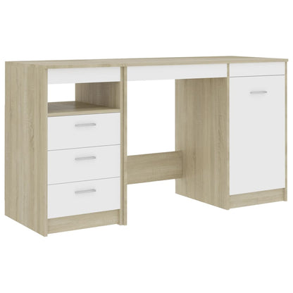 Schreibtisch Weiß 140x50x76 cm Holzwerkstoff