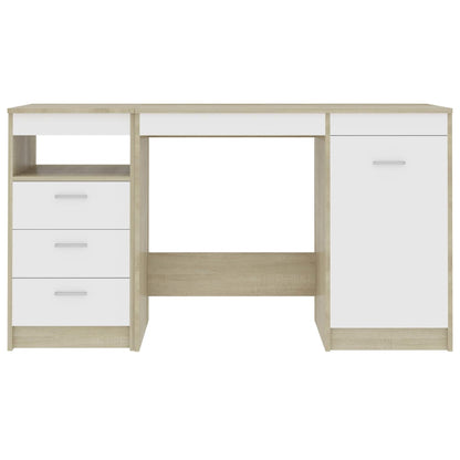 Schreibtisch Weiß 140x50x76 cm Holzwerkstoff