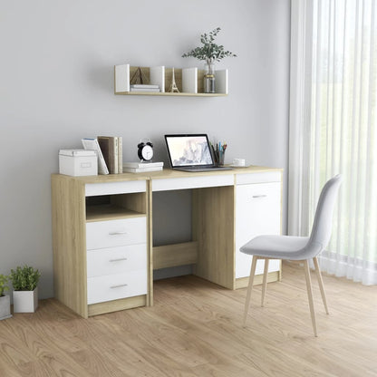 Schreibtisch Weiß 140x50x76 cm Holzwerkstoff