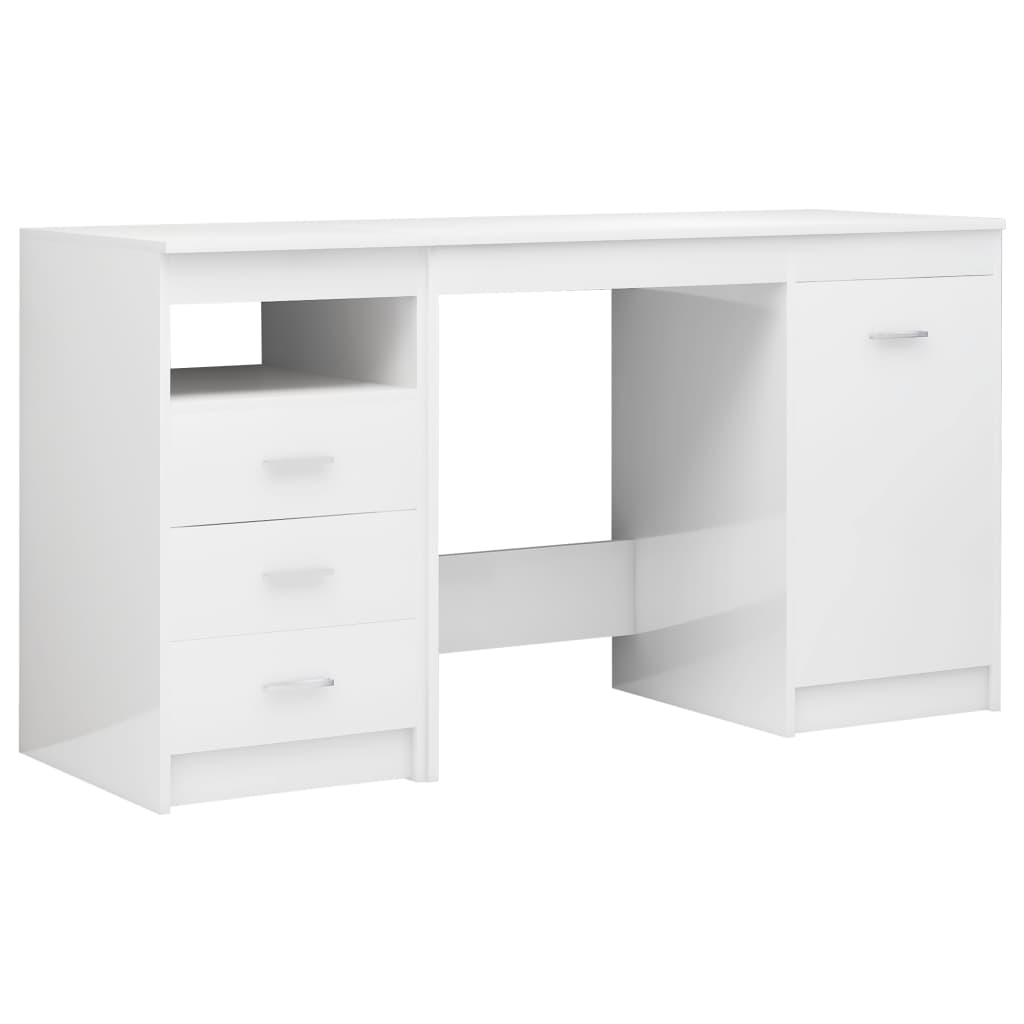 Schreibtisch Weiß 140x50x76 cm Holzwerkstoff