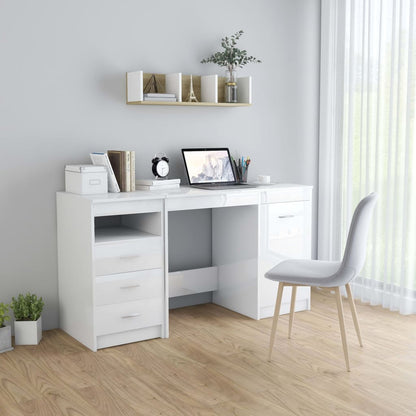 Schreibtisch Weiß 140x50x76 cm Holzwerkstoff