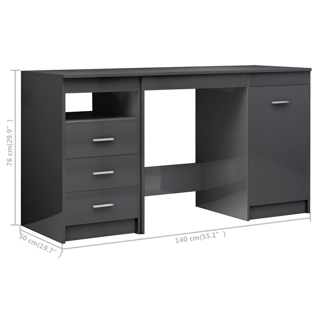 Schreibtisch Weiß 140x50x76 cm Holzwerkstoff