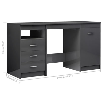 Schreibtisch Weiß 140x50x76 cm Holzwerkstoff