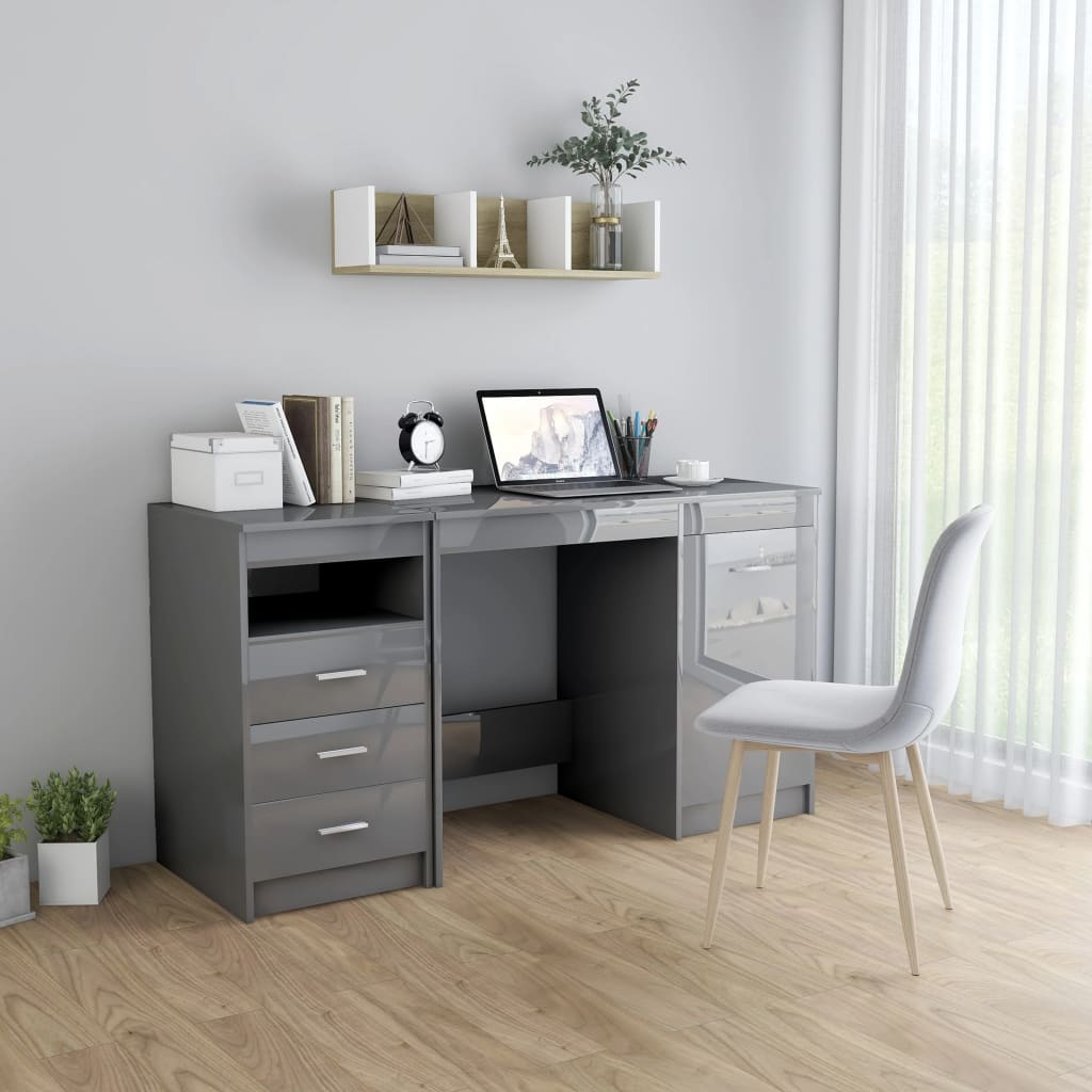 Schreibtisch Weiß 140x50x76 cm Holzwerkstoff