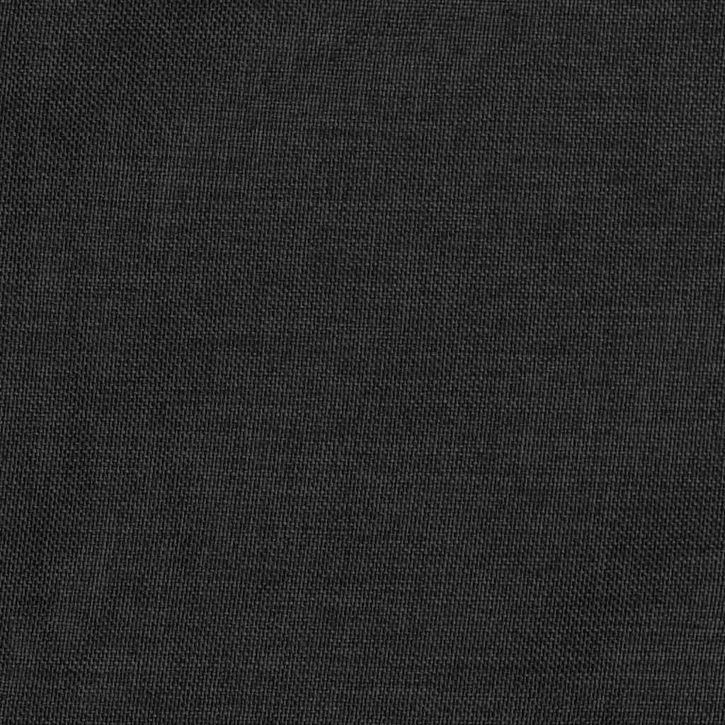 Verdunkelungsvorhänge Ösen Leinenoptik 2 Stk. Schwarz 140x175cm