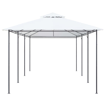 Pavillon mit Vorhängen 600x298x270 cm Weiß 180g/m²