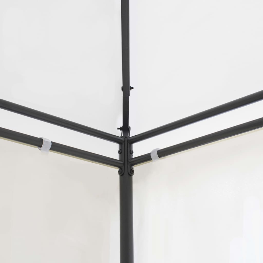 Pavillon mit Vorhängen 600x298x270 cm Weiß 180g/m²