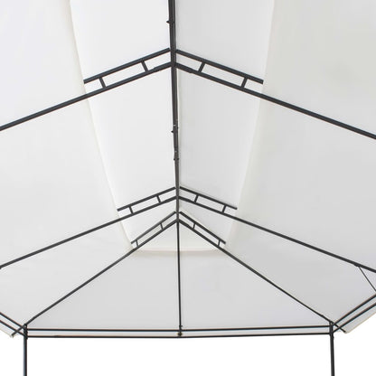 Pavillon mit Vorhängen 600x298x270 cm Weiß 180g/m²