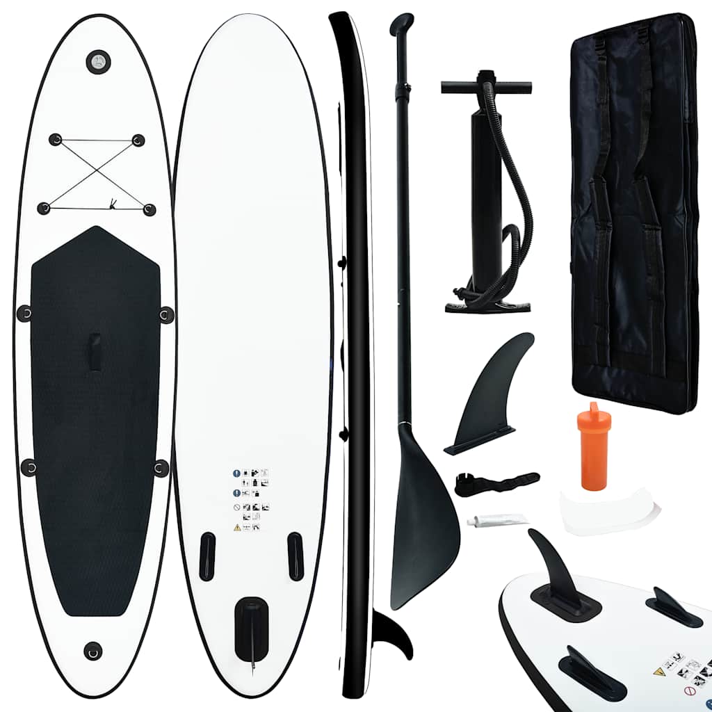 Stand Up Paddle Surfboard SUP Aufblasbar Rot und Weiß