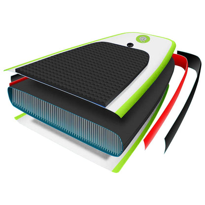 Aufblasbares Stand Up Paddle Board Set Schwarz und Weiß