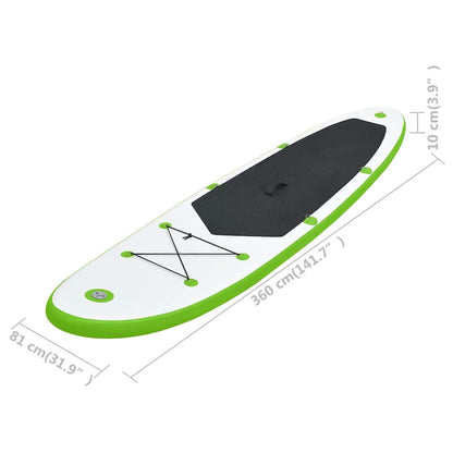 Aufblasbares Stand Up Paddle Board Set Schwarz und Weiß
