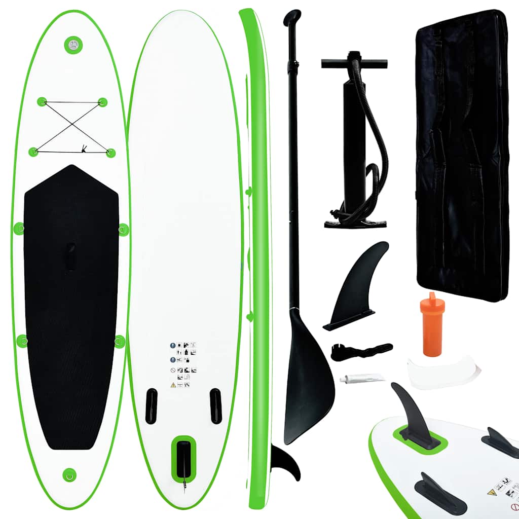 Stand Up Paddle Surfboard SUP Aufblasbar Rot und Weiß