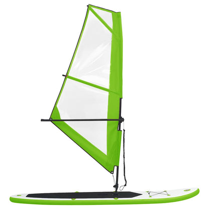 Aufblasbares SUP-Board mit Segel Set Blau und Weiß